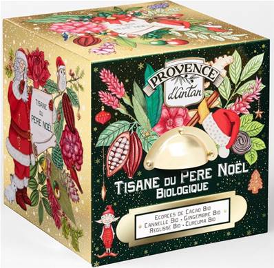 Tisane du Père Noël BIO 24 sachets boite métal Provence d'antan