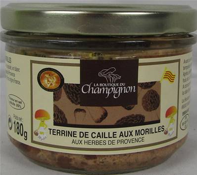 Terrine de caille aux morilles