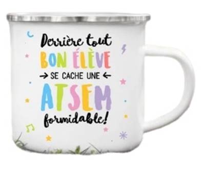 Mug métal atsem bon élève