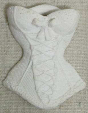 Plâtre bustier fleur de dentelle