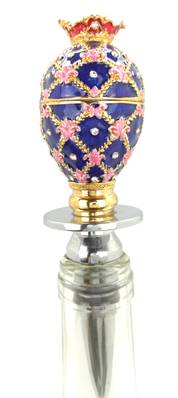 Bouchon "Fabergé" bleu/rose