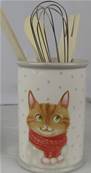 Pot à couverts Thadea décor chat