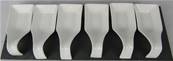 Ensemble de 6 amuse bouche porcelaine blanche sur ardoise