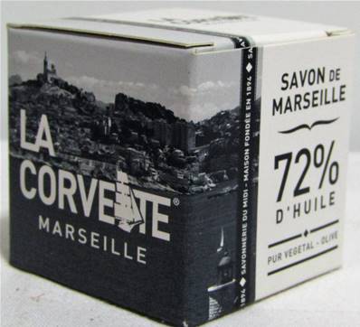 Savon Marseille cube 100gr boite carton