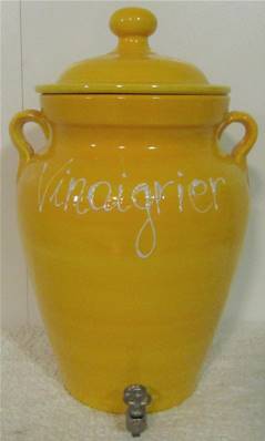 Vinaigrier céramique jaune