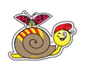 Sticker Vinyle escargot catalan et papillon