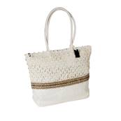 Sac rectangulaire blanc ruban doré 40x10x30