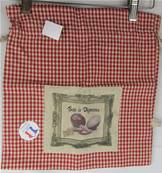 Sac à oignons vichy rouge