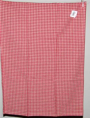 Torchon coton petits carreaux rouge