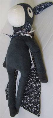 Grand doudou âne éponge gris avec cape range-pyjama