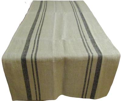 Chemin de Table lin beige/noir