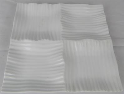Plat apéritif porcelaine blanche carré PM 4 cases