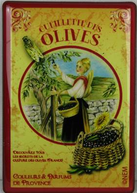 Magnet plaque cueillette des olives