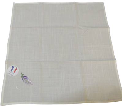 Serviette brodée lavande