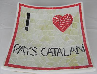 Assiette carrée I Love Pays Catalan