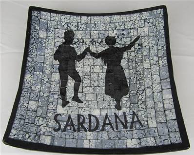Assiette carrée Sardane