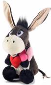 Âne en peluche avec cœurs rembourrés et oreilles moulables