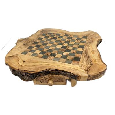 Jeu de dames bois d'olivier