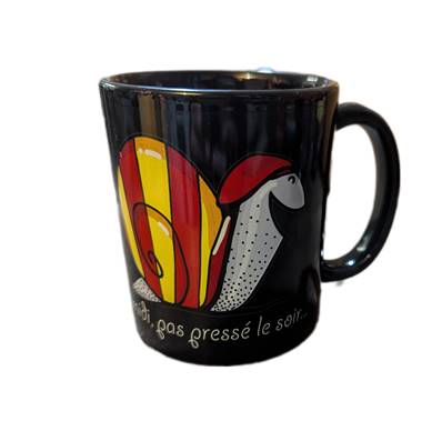 Mug noir escargot catalan