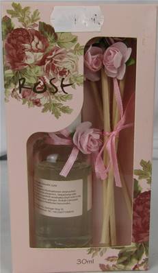 Boite parfum rose + batonnets