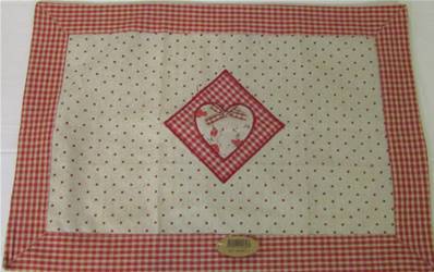 Set de table Coeur/pois rouge