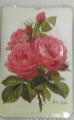 Carte-lampe rose ancienne