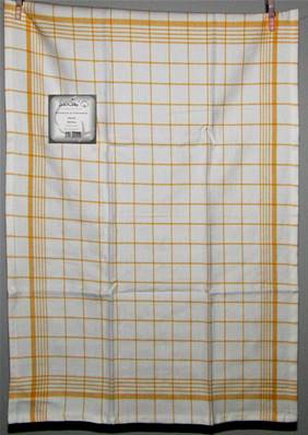 Torchon à carreaux jaune Sensei 50x70 coton