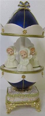 Petite décoration musicale style Fabergé bébés filles