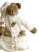 Range pyjama ours fonçé, ecru garçon avec dentelle