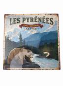 Plaque alu 19x19cm les Pyrénées