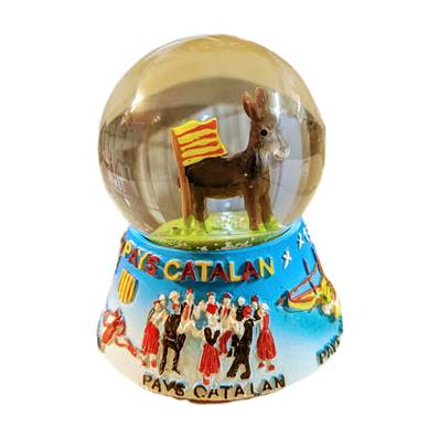 Boule à neige âne catalan