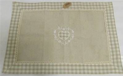 Set de table coeur beige