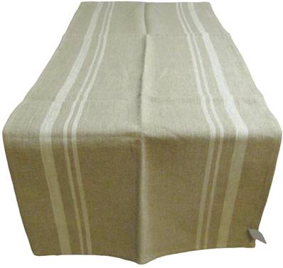 Chemin de Table lin beige/taupe