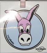 Sticker rond ciel âne