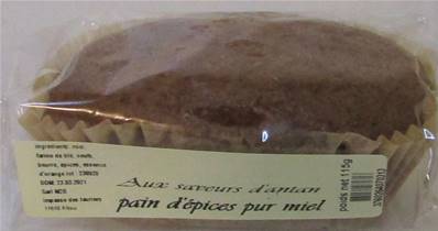 Pain d'épices nature 100gr