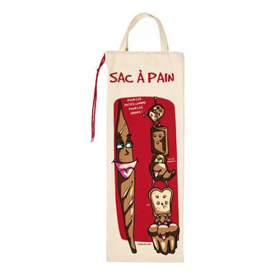 SAC A PAIN COTON 27X70CM rouge