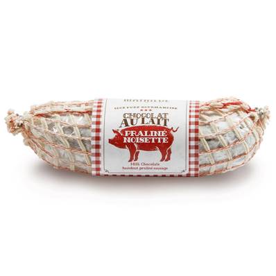 Saucisson en Chocolat Lait Praliné Noisette