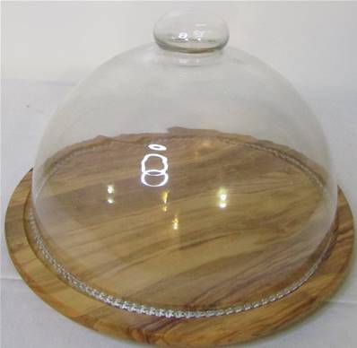 Cloche à fromage bois d'olivier
