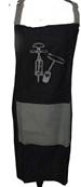 Tablier noir tire-bouchons