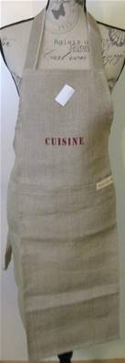 Tablier lin beige "cuisine"