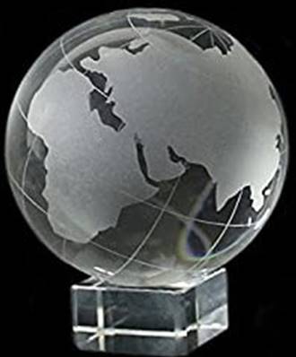 Boule mappemonde verre