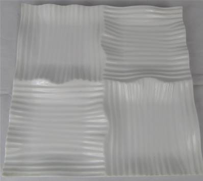 Plat apéritif porcelaine blanche carré GM 4 cases