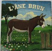Plaque alu 19x19cm l'âne brun