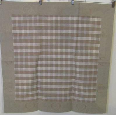 Nappe 85x85 coeur écru