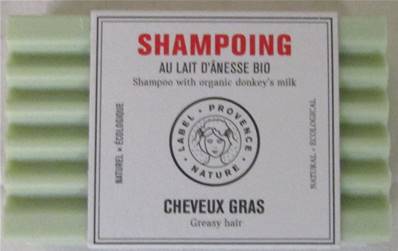 Shampoing solide vert cheveux gras enrichi à la menthe-citron 140gr