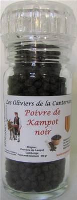 Poivre noir de Kampot moulin environ 60gr