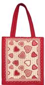 Sac tapisserie coeurs 35x40 cm