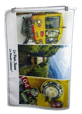 Torchon 40x60 le petit train jaune