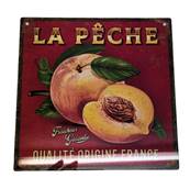 Plaque alu 19x19cm pêches