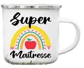 Mug métal super maîtresse pomme